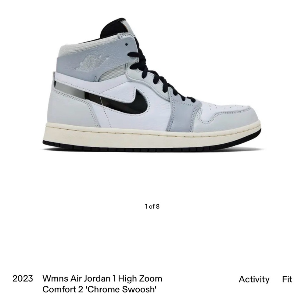 2023 Wmns Air Jordan 1 High Zoom Comfort 2 'Chrome Swoosh'